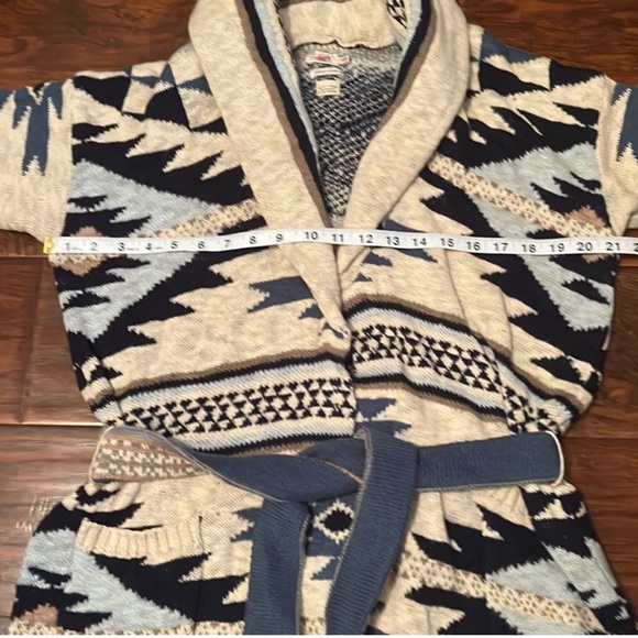 Faherty Southwestern Paloma Cardigan Sweater Duster sz Small GORGEOUS ombré blue - Picture 4 of 10
